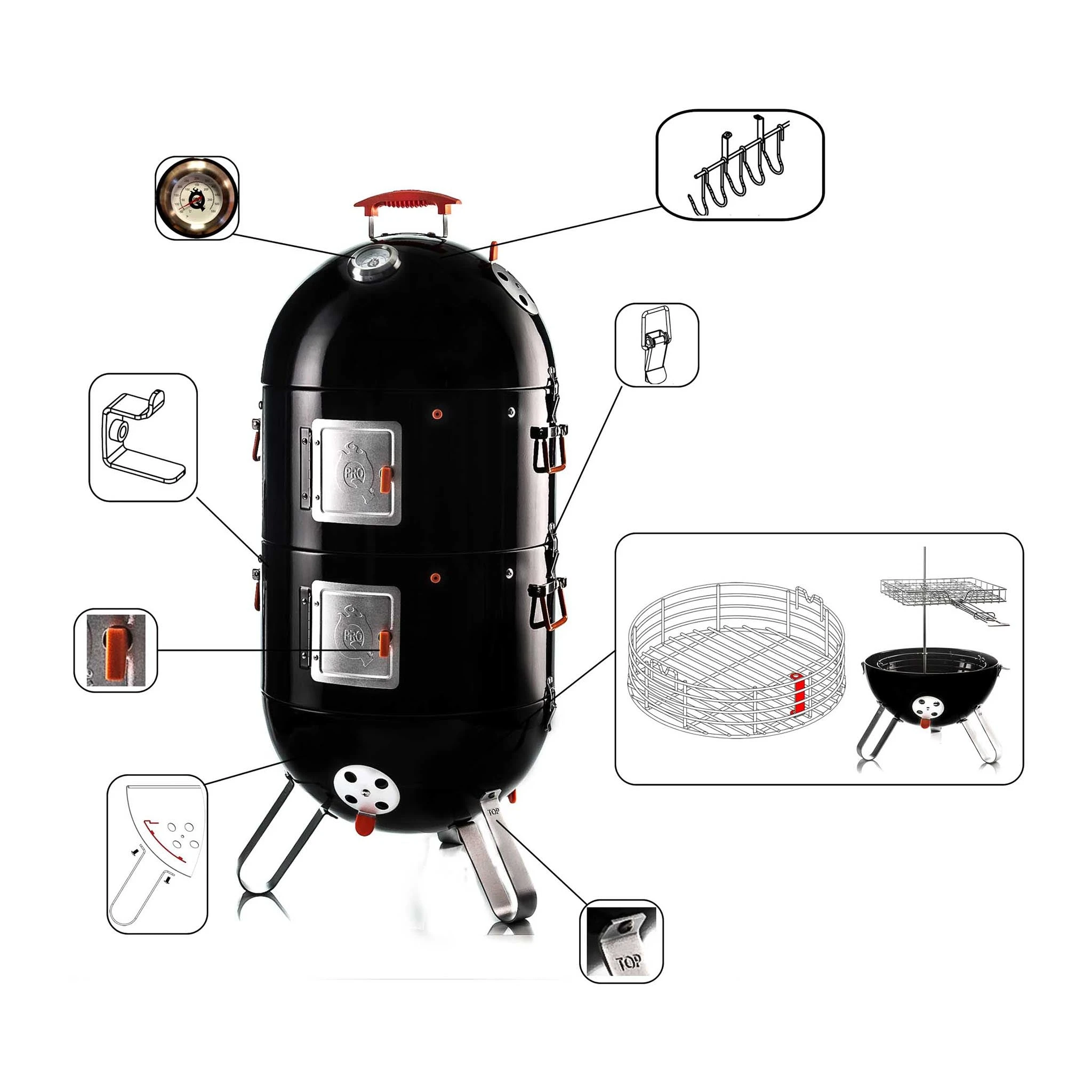 ProQ Frontier Elite 3in1 BBQ Smoker - Image 5