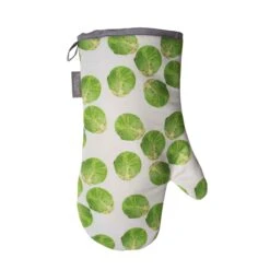 Emilia Hunt White Sprouts Single Oven Mitt