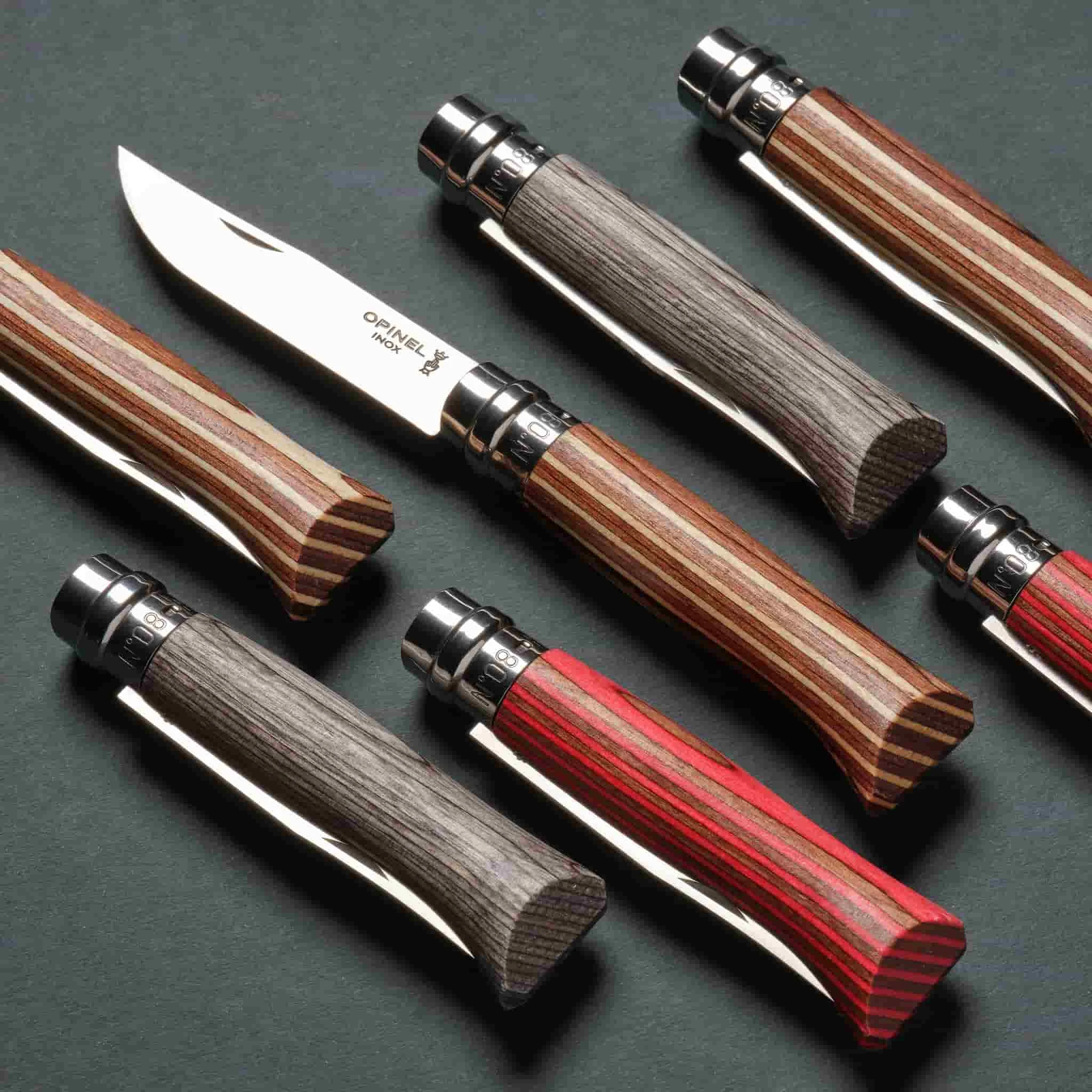 Opinel Brown Birch Sandvik Folding Knife - Image 3