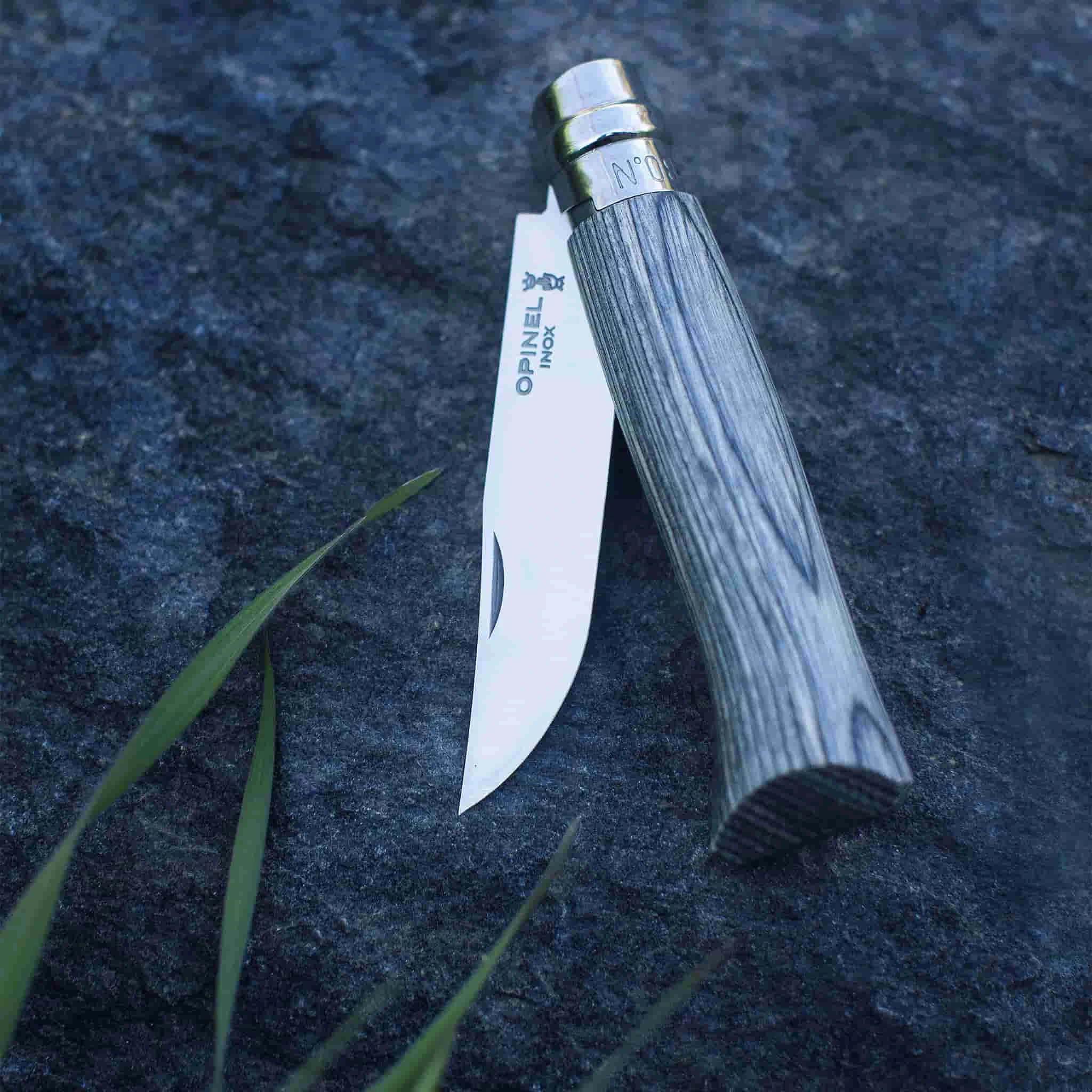 Opinel Grey Birch Sandvik Folding Knife - Image 3