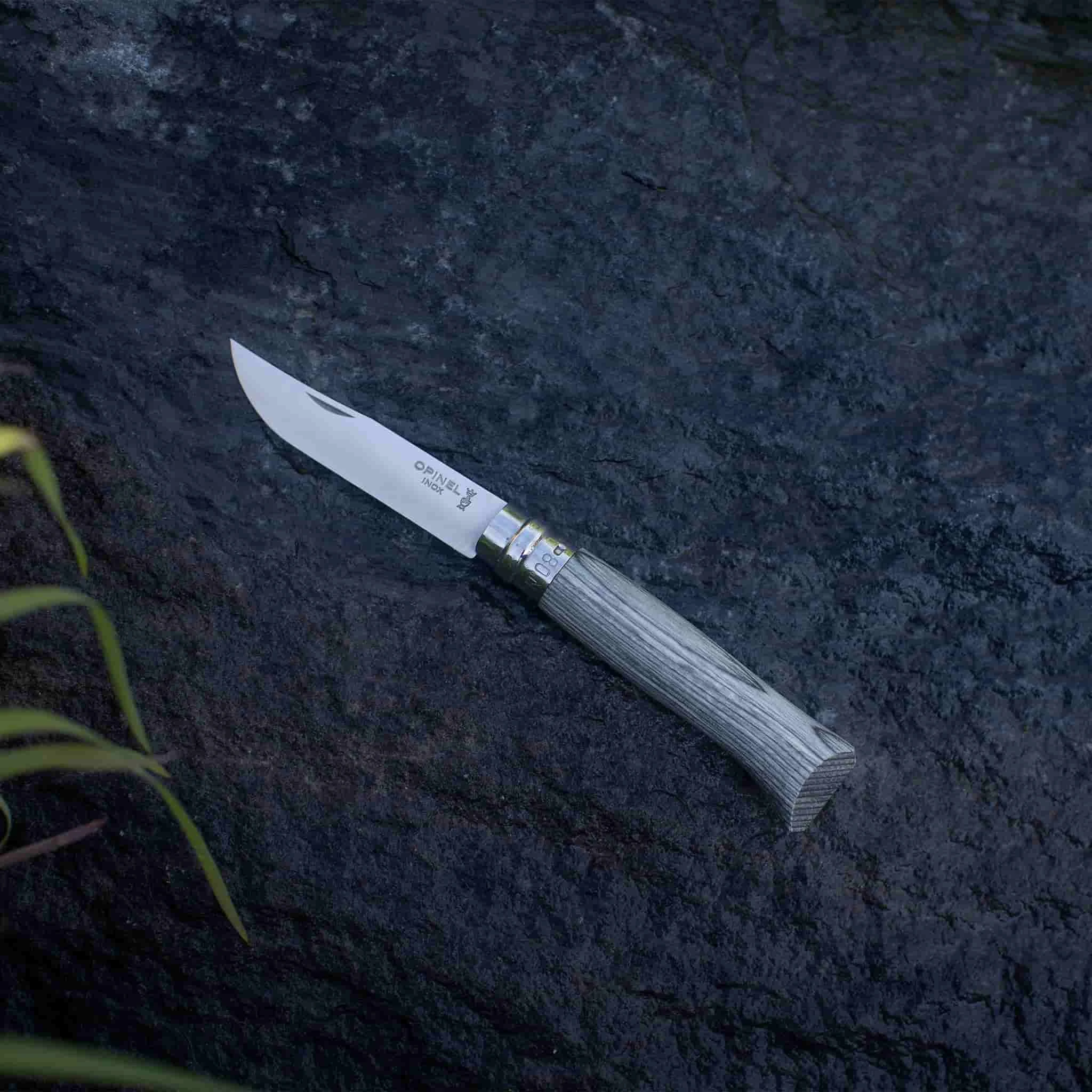 Opinel Grey Birch Sandvik Folding Knife - Image 4