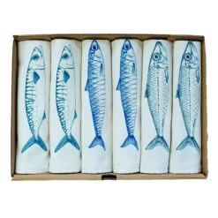 Sardine Design Napkins Box Of 6
