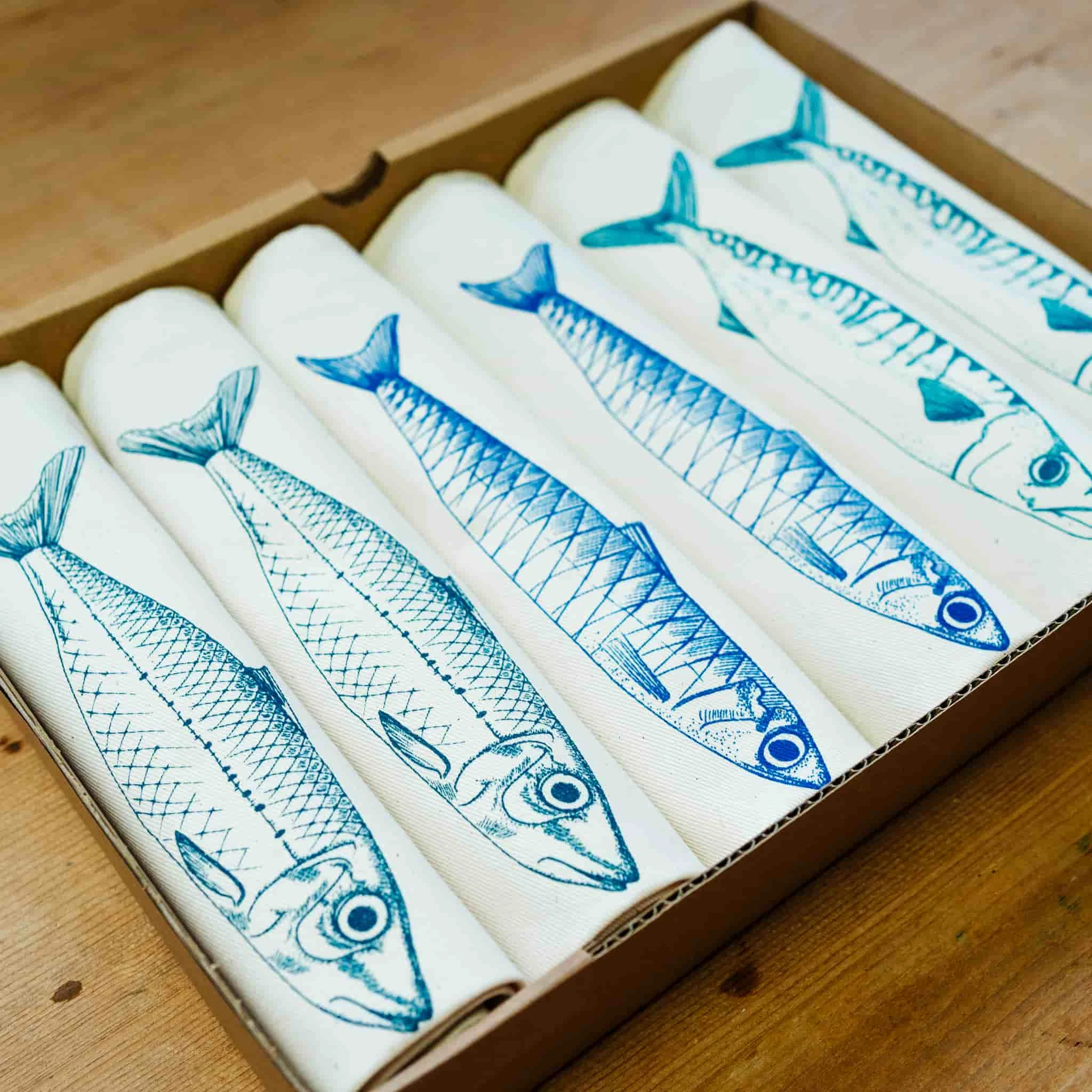 Sardine Design Napkins Box Of 6 - Image 2