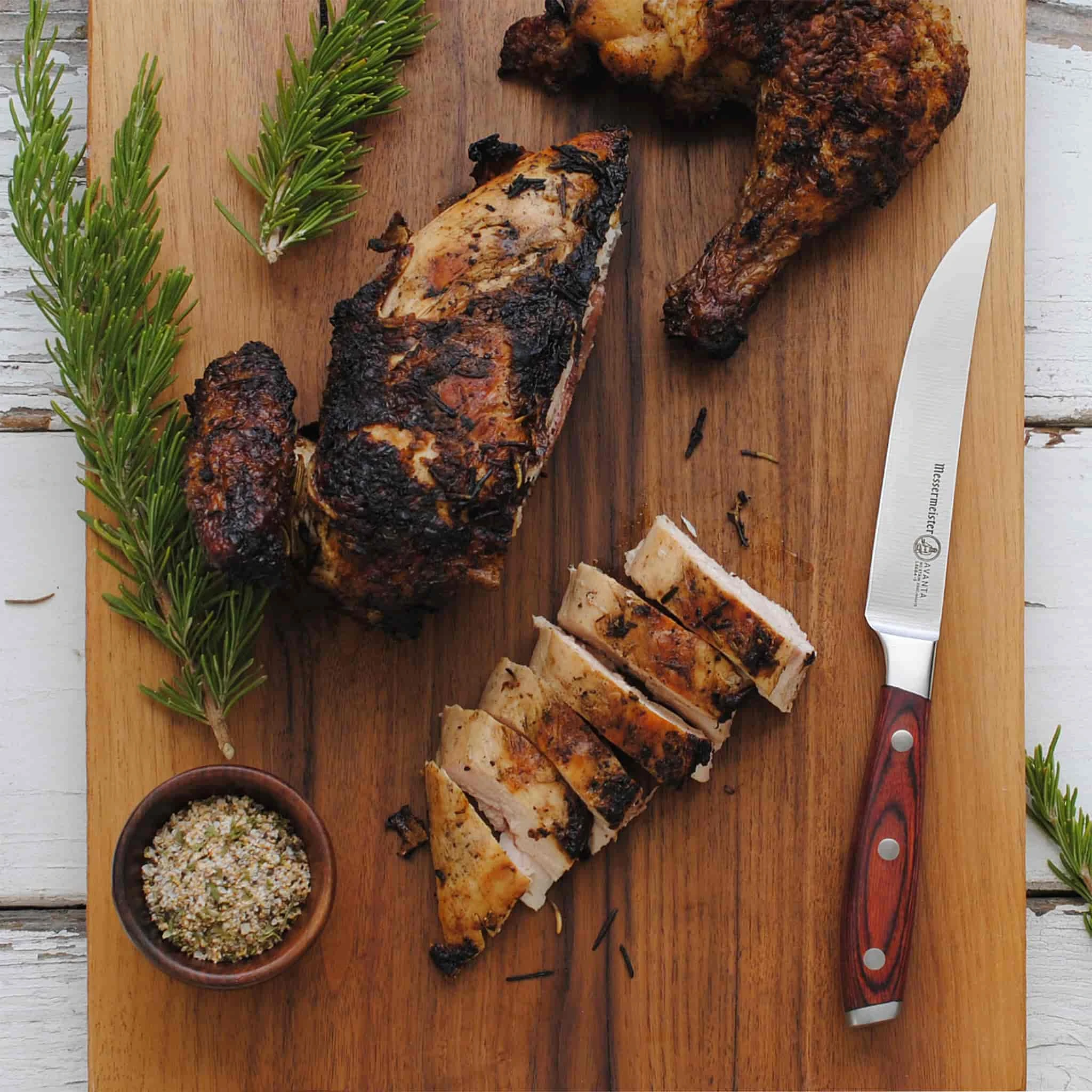 Messermeister Avanta Pakkawood 4 Piece Steak Knife Set, Brown - Image 3