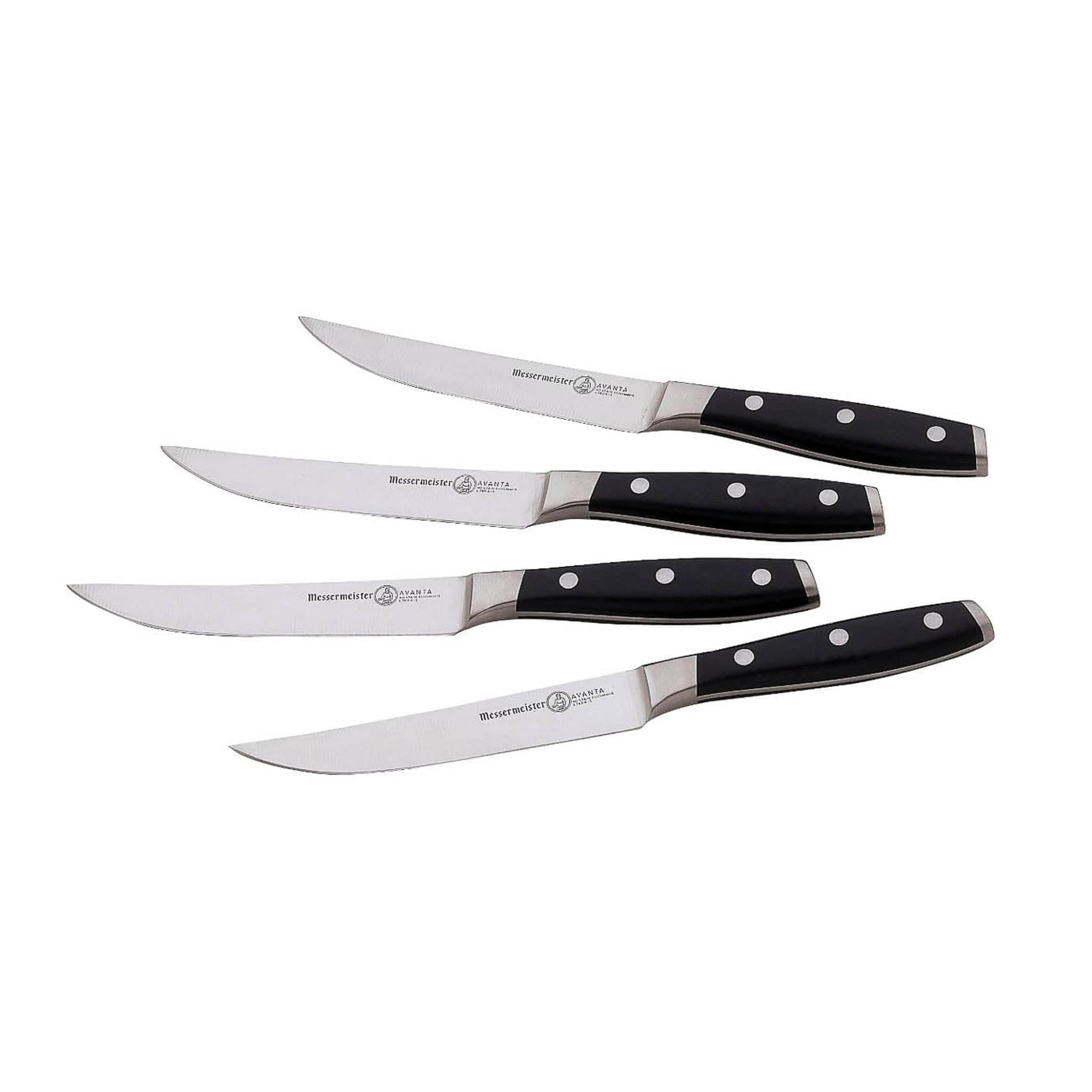 Messermeister Avanta Steak Knife, Set Of 4, Black