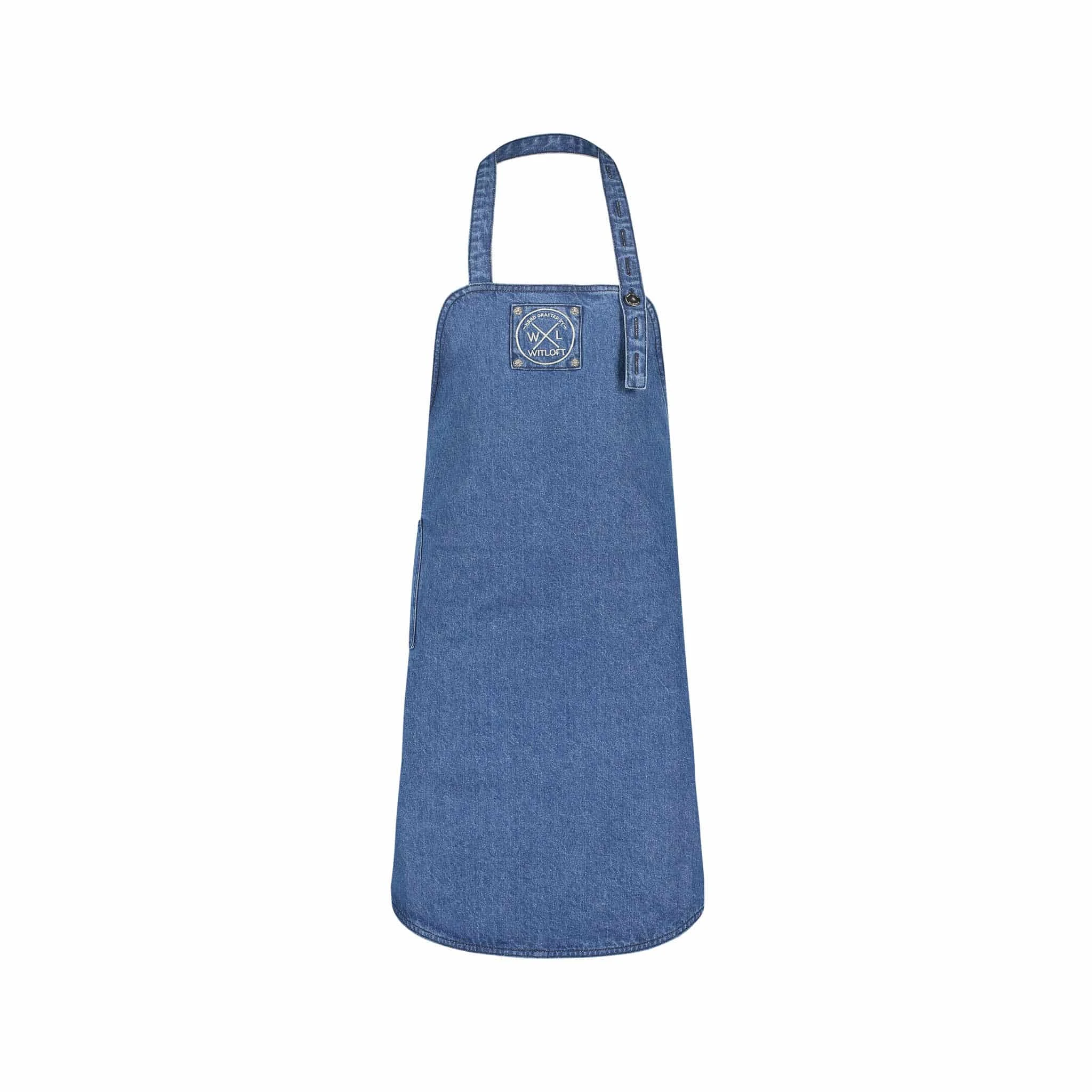 Witloft Classic Denim Short Apron, Mid Blue