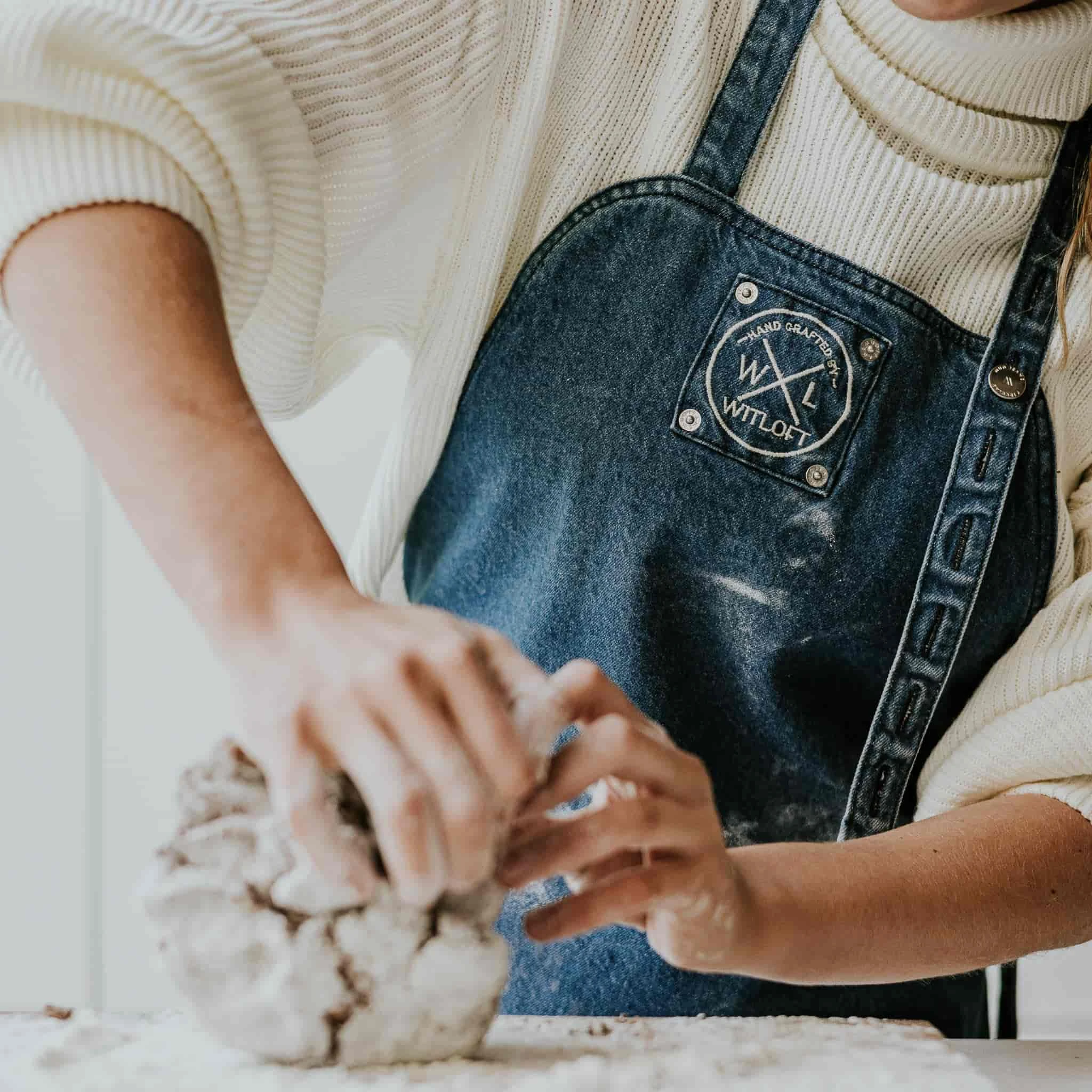 Witloft Classic Denim Short Apron, Mid Blue - Image 2