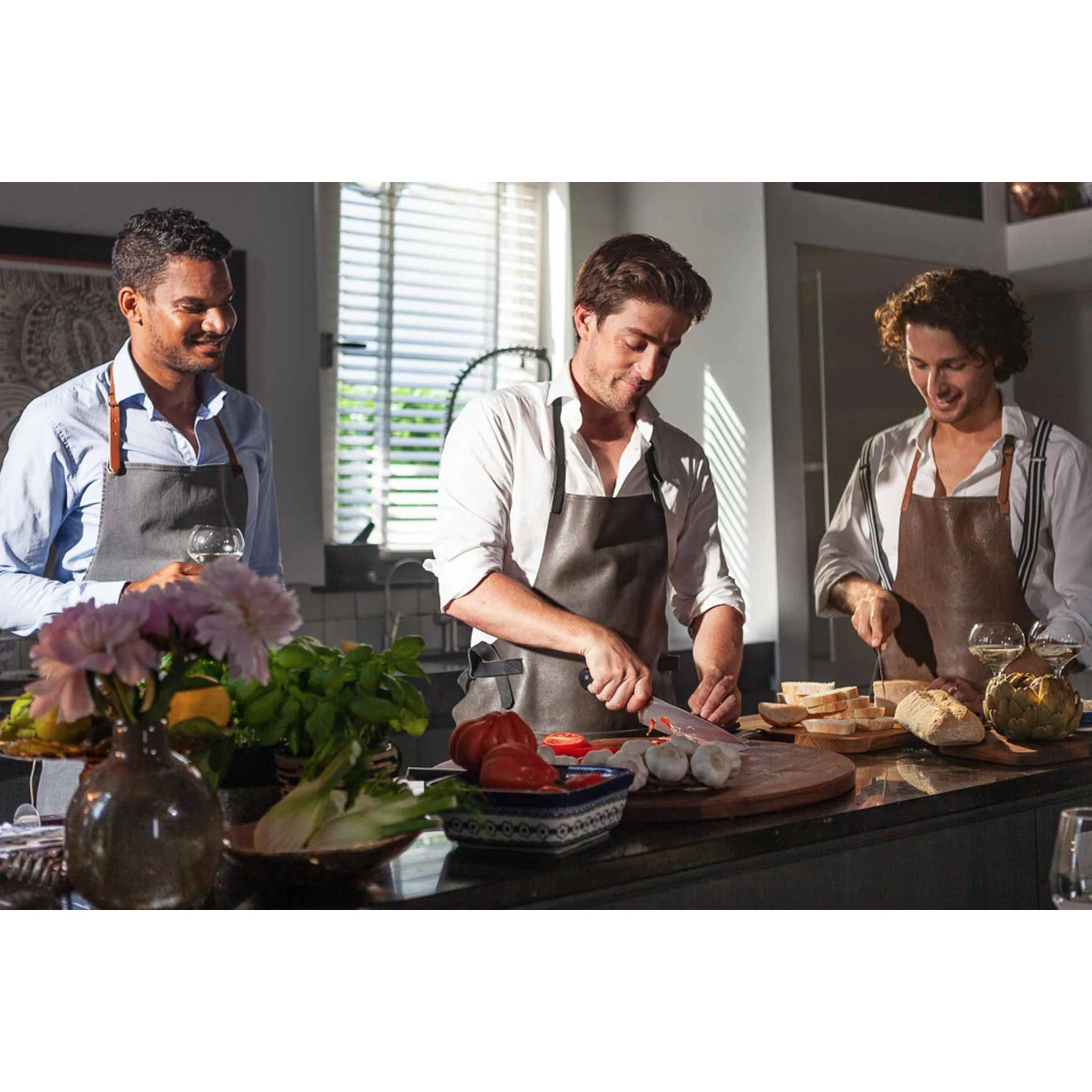 Dutchdeluxes Canvas BBQ Apron In Washed Grey - Image 5