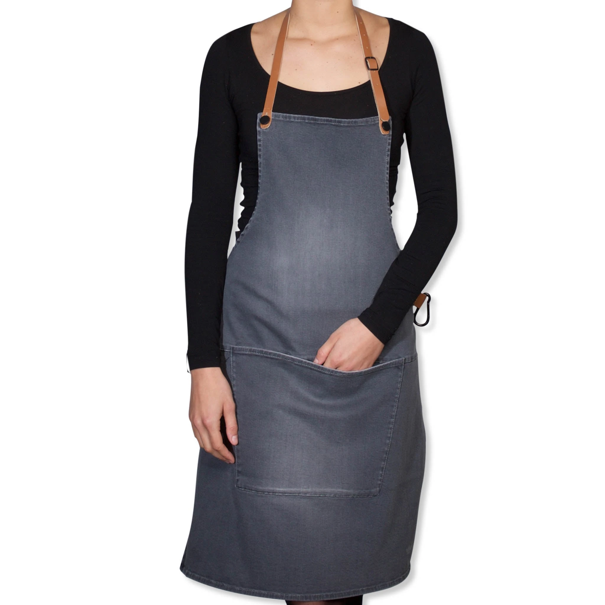 Dutchdeluxes Canvas BBQ Apron In Washed Grey - Image 3