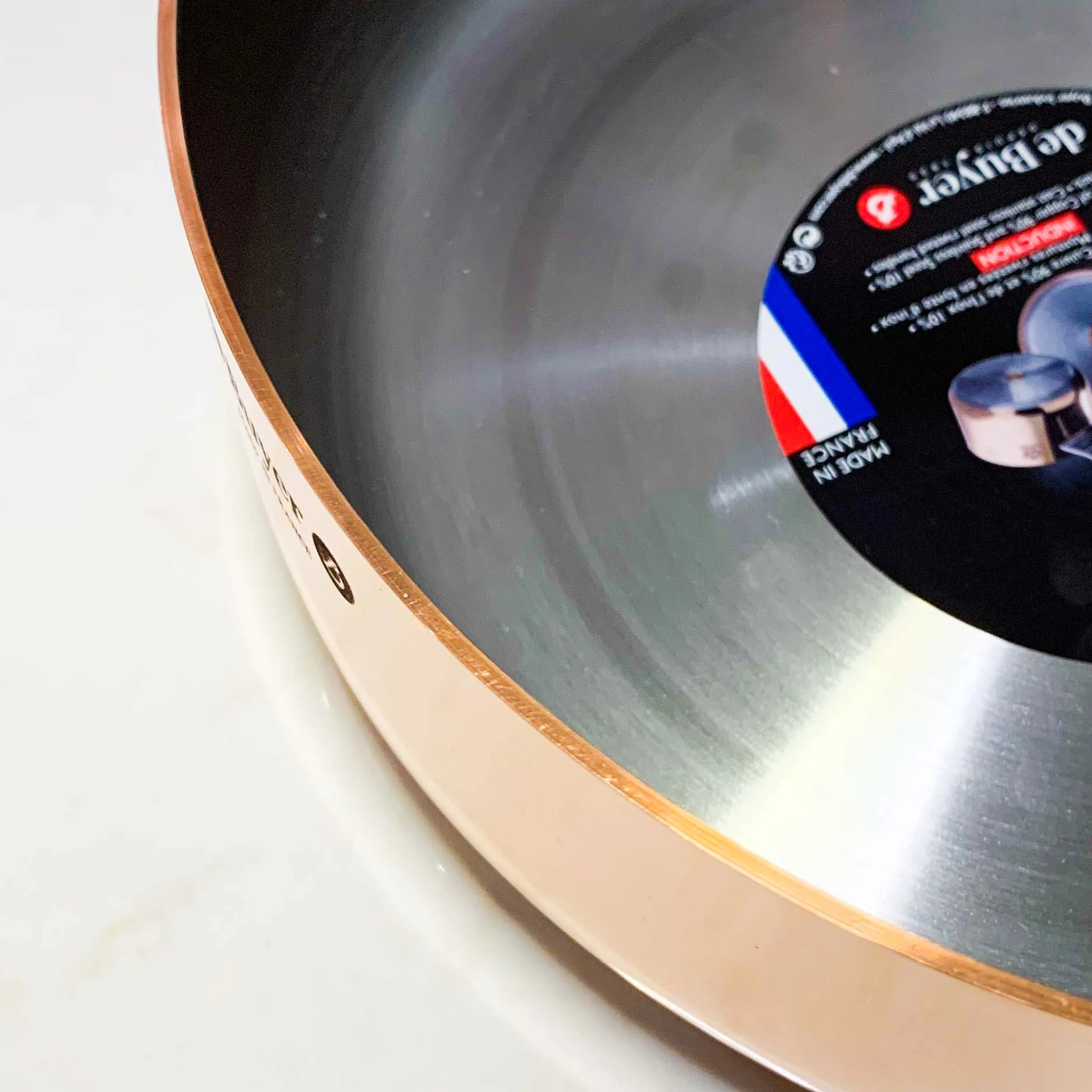 De Buyer Prima Matera Induction-Compatible Copper Saute Pan - Straight - Image 2